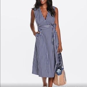 Draper James Striped Wrap Dress